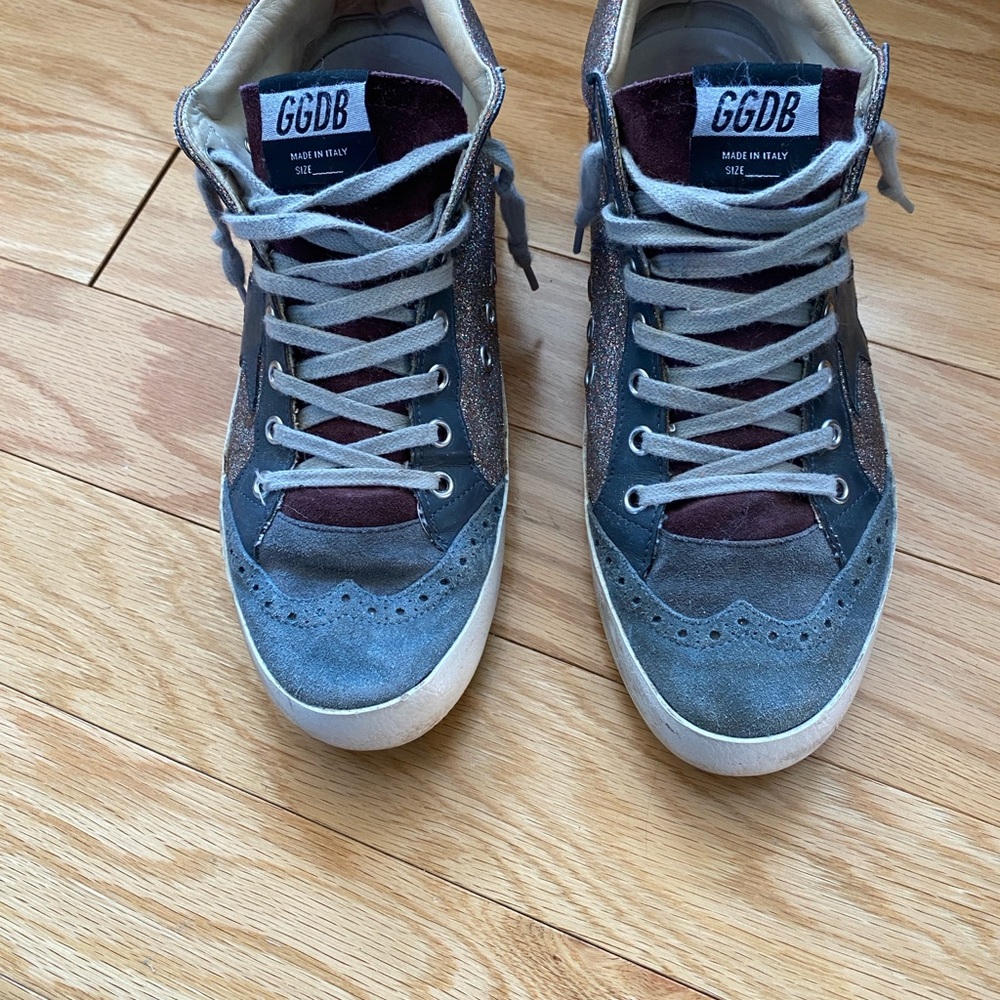 Golden Goose Blue and Purple Women's Sneakers - Picture 2 of 8
